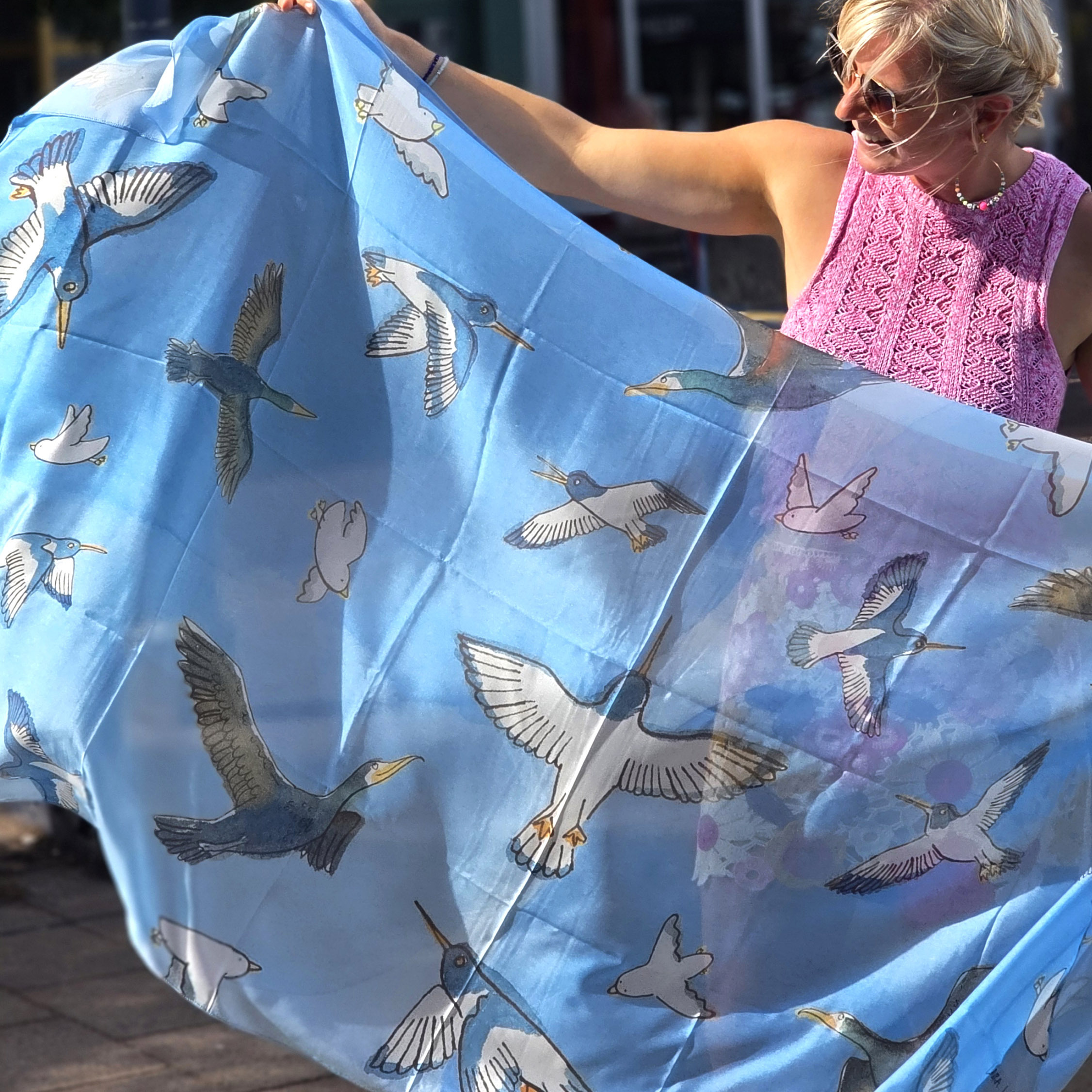 Birds Scarf sq